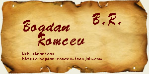 Bogdan Romčev vizit kartica